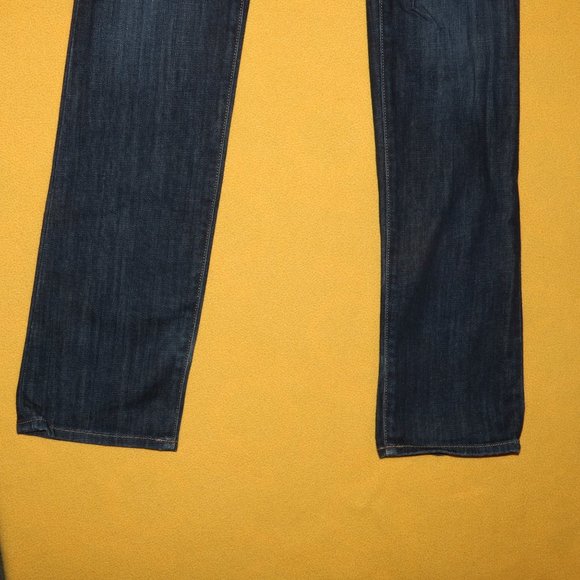 Gap 1969 Real Straight Dark Blue Jeans - Waist 28x32.5 Inseam - Picture 4 of 11